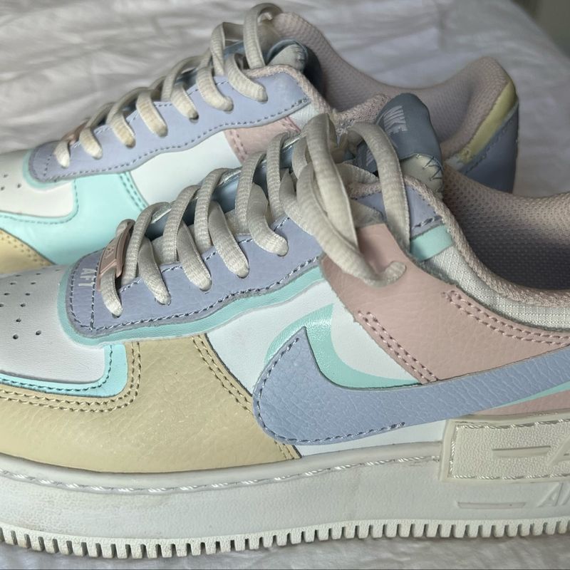 Tons Pasteis Tenis Nike Pastel Tênis Air Force Shadow Feminino
