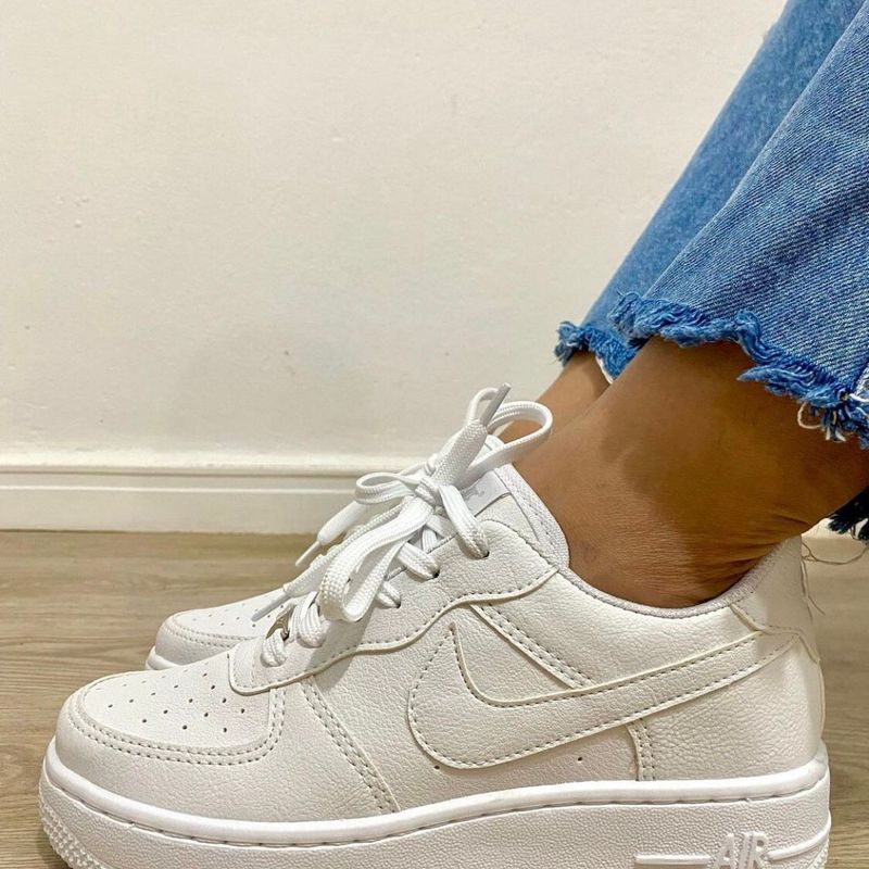 Tênis Air Force Branco Masculino e Feminino Promoção Casual Moda Nike, Tênis Feminino Usado 86209331