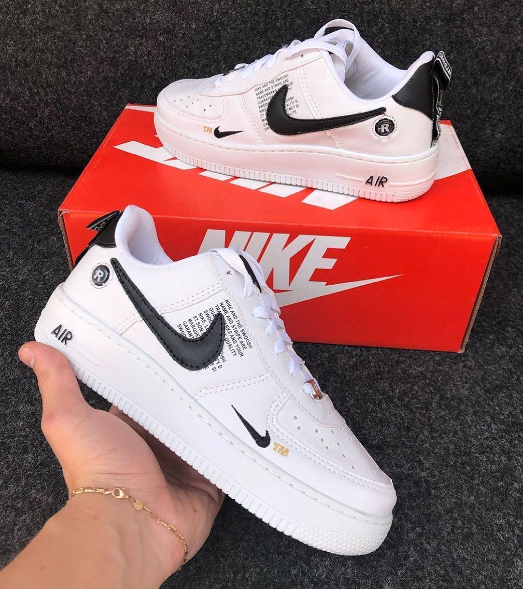 air force preto com listra branca