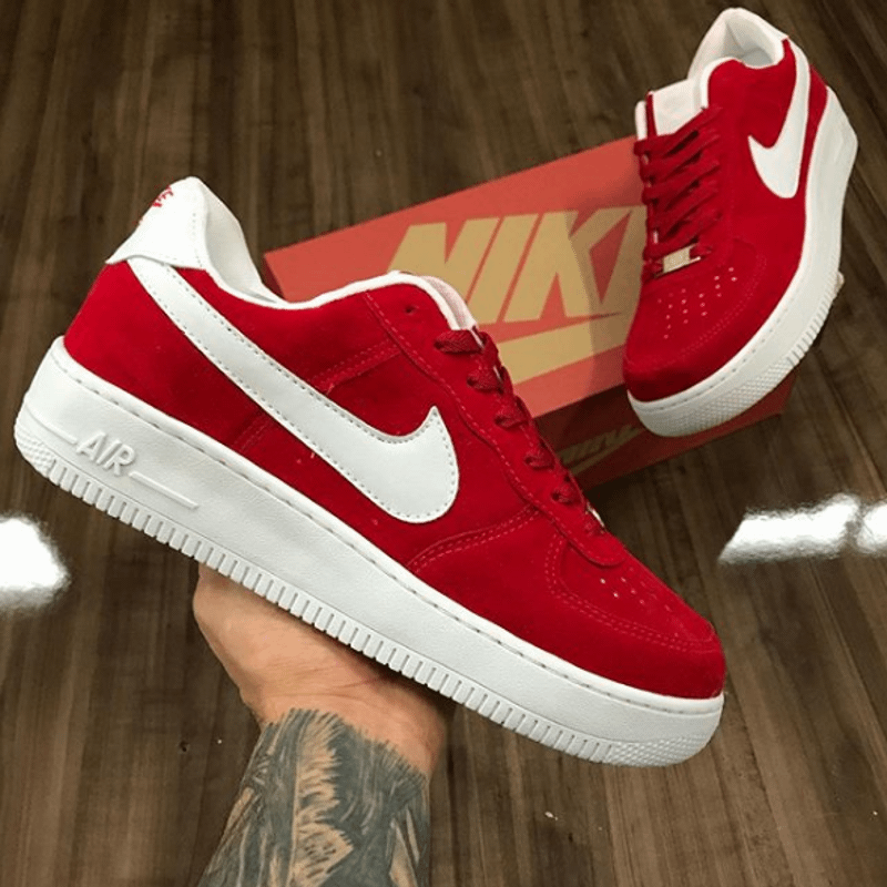 Nike air force feminino hot sale vermelho