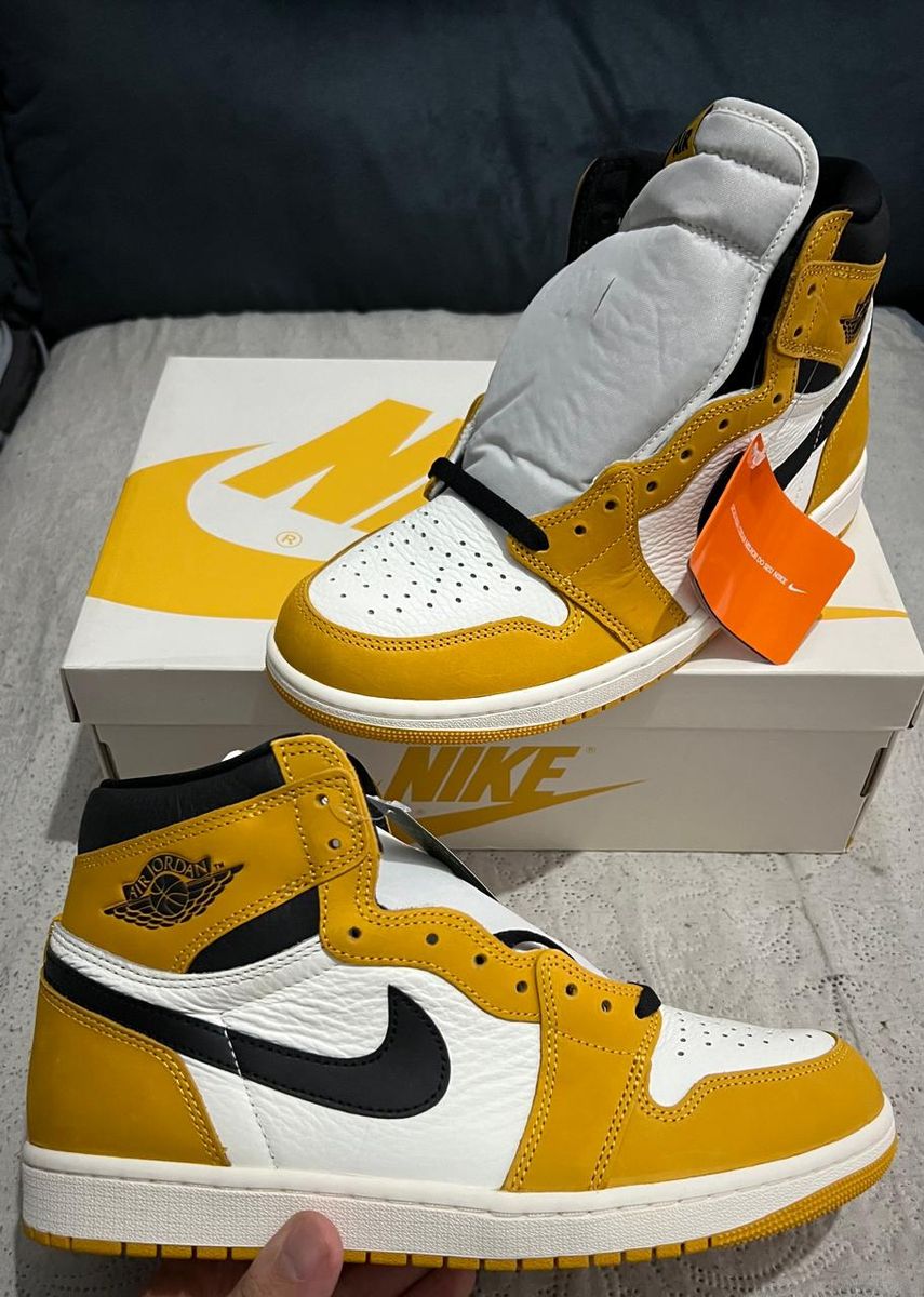 Tênis Air Jordan 1 High Og Yellow Ochre 100% Original | Air Jordan