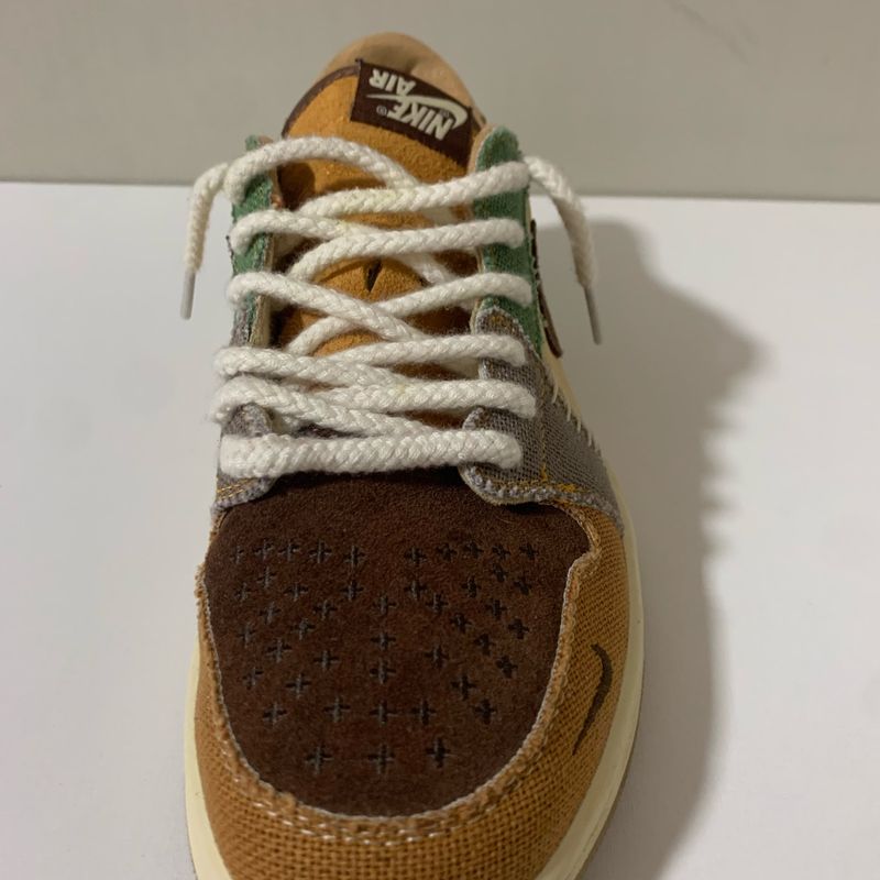 靴 Air Jordan 1 Low ZION Flax and Oil Green Tênis Air Jordan 1 Low Zion Williamson Voodoo Flax And Oil Green