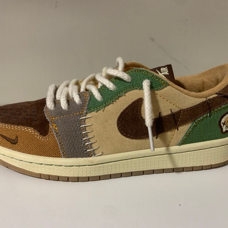 靴 Air Jordan 1 Low ZION Flax and Oil Green Zion Williamson × Nike Air Jordan 1 Low OG 