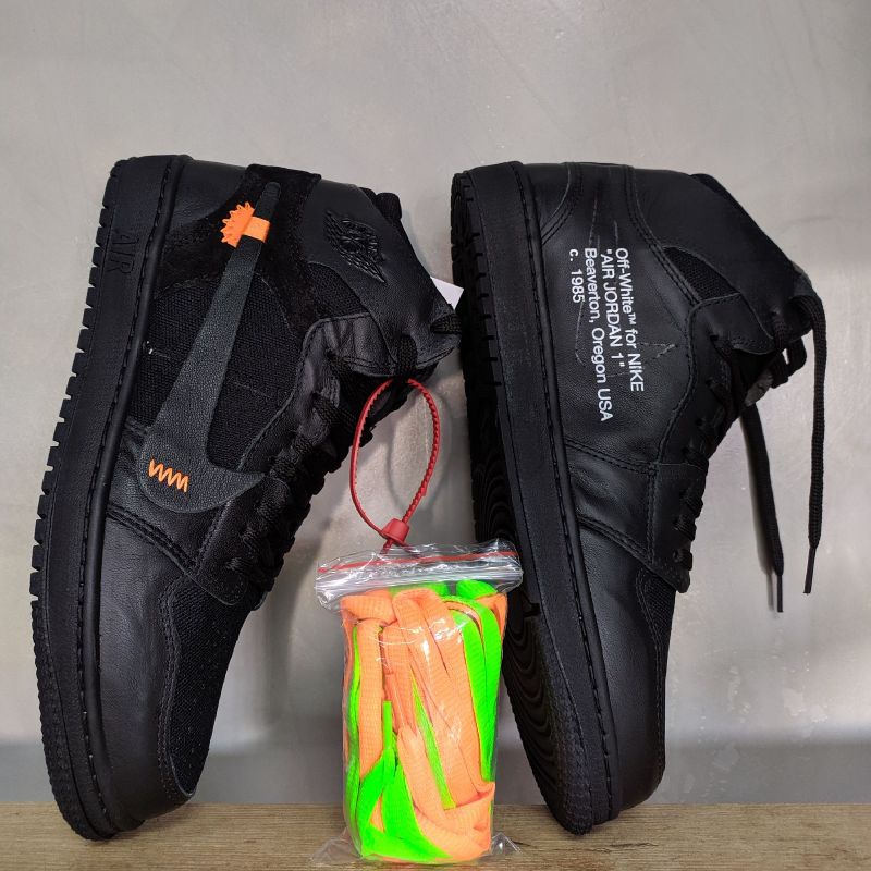 Air jordan 1 sales off white preto