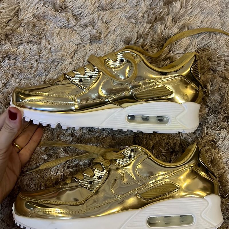 Air max dourado store feminino