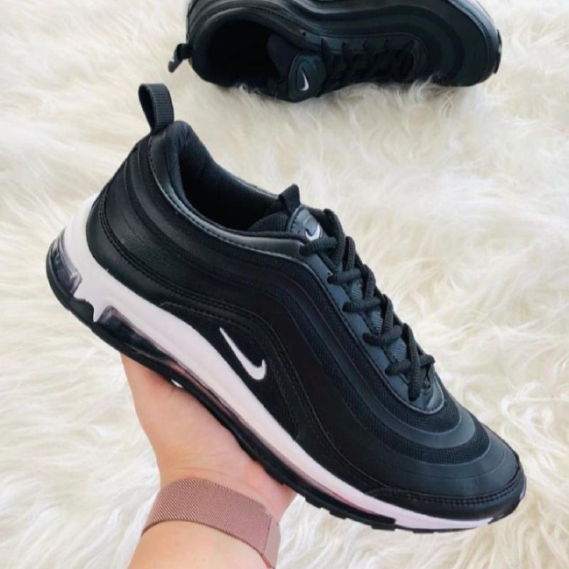 T nis Air Max 97 Preto e Branco Unissex Novo Na Caixa Aproveite