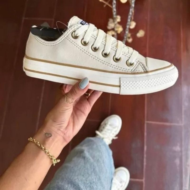 All star hot sale feminino couro