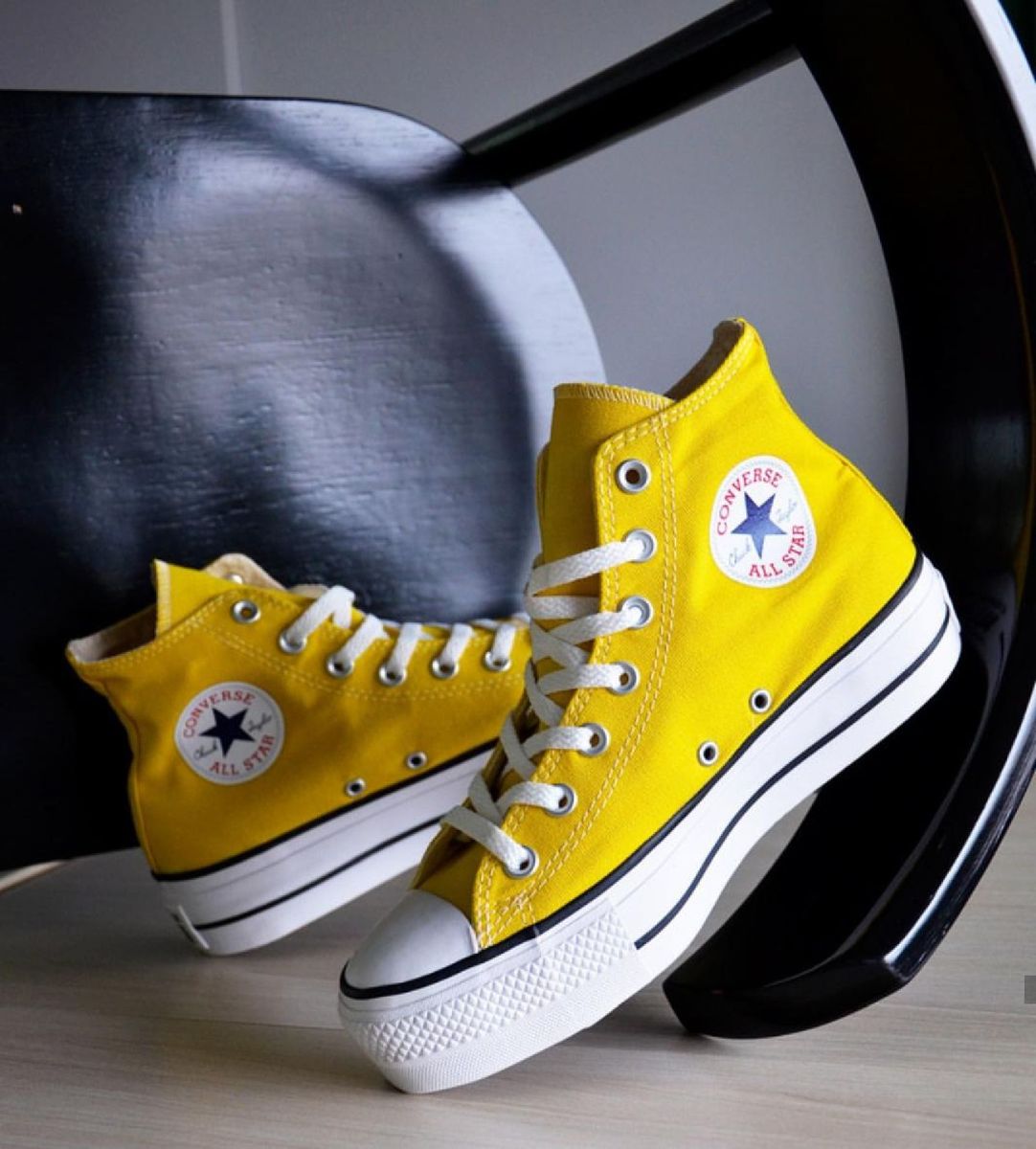 all star amarelo alto