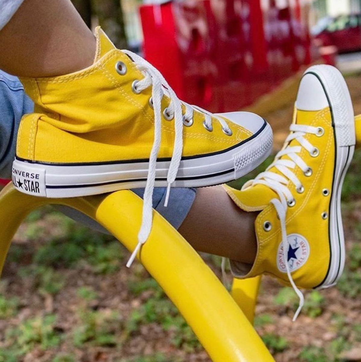 all star amarelo alto