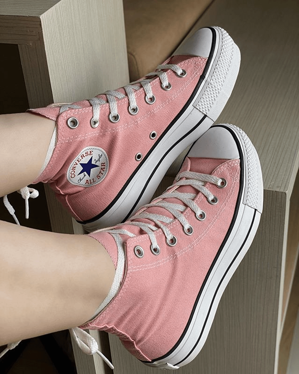 all star cano alto rosa bebe