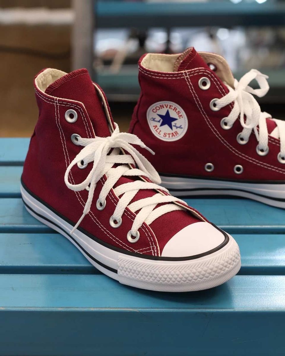 All star converse 2024 vinho cano alto