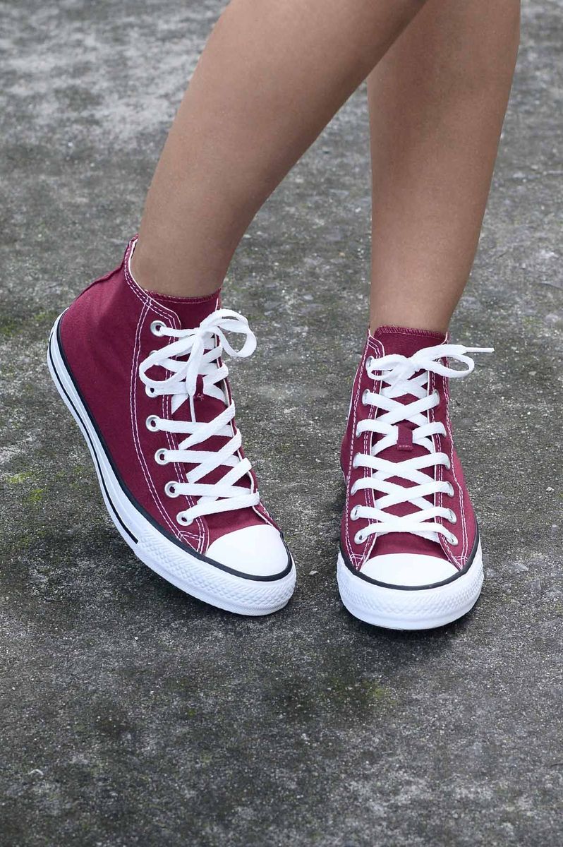 tenis all star feminino bordo