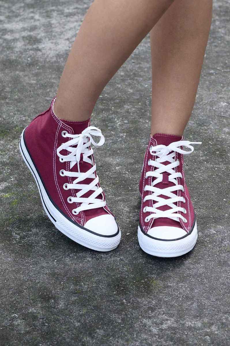 tênis converse all star chuck taylor cano alto vinho