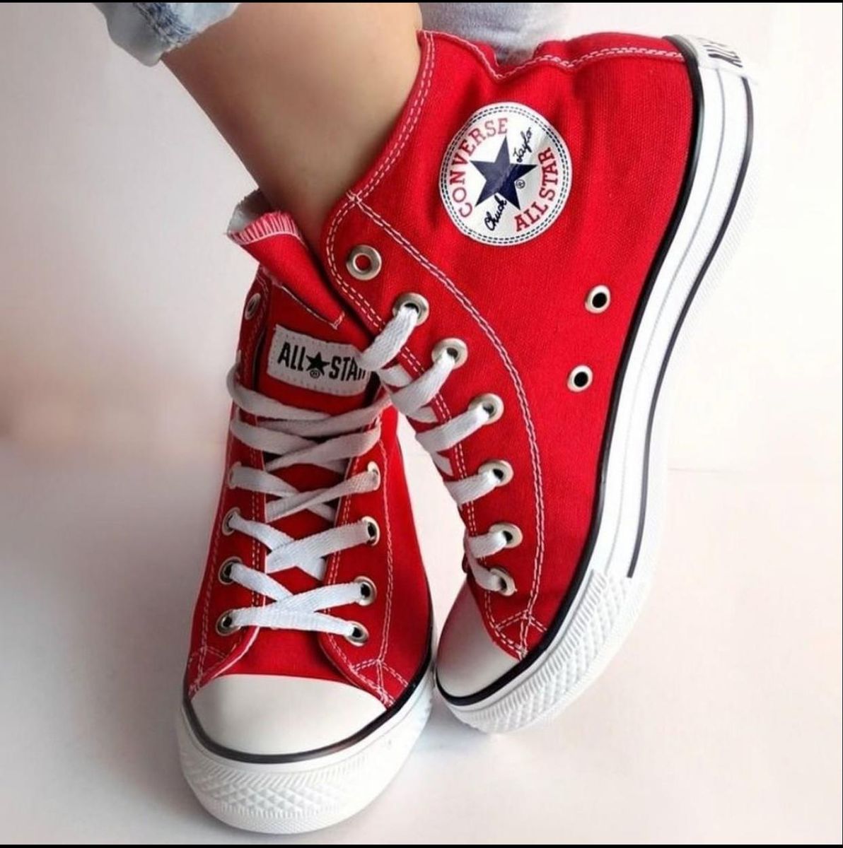 all star vermelho bota