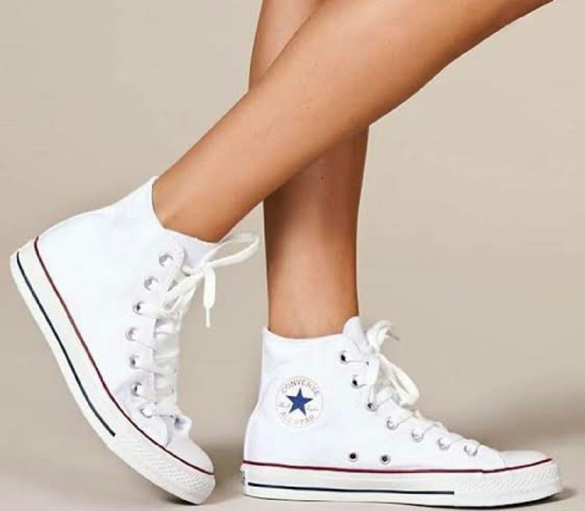 all star cano médio branco