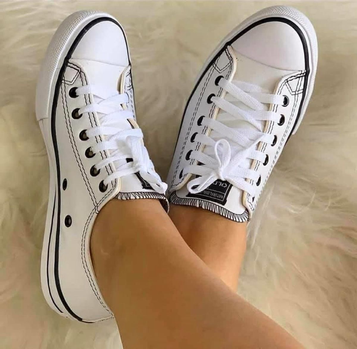 All star best sale branco em couro