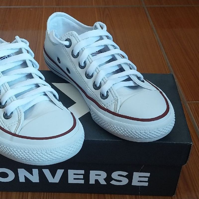 Tênis All Star Branco de Couro, Tênis Feminino All Star Usado  84115809 enjoei