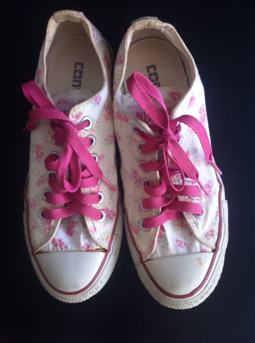 all star branco e rosa