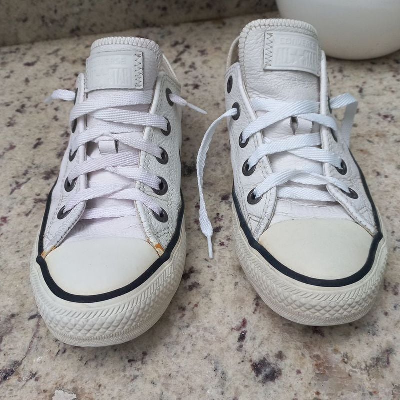 Tênis All Star Branco Original Couro 34 Tênis Feminino All Star