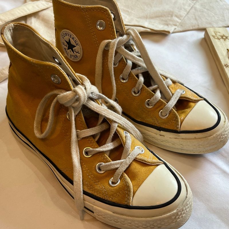 Tenis all store star amarelo mostarda