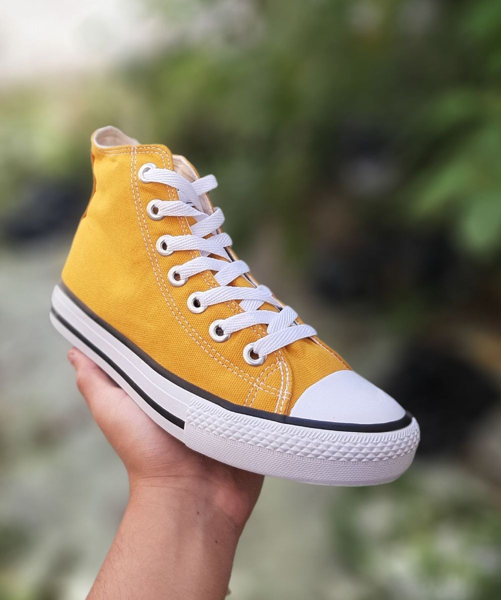 all star amarelo cano alto 35