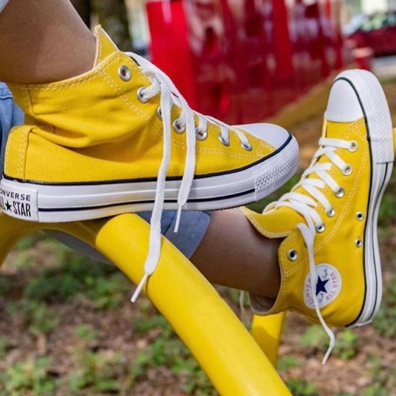 Tenis all sale star amarelo mostarda