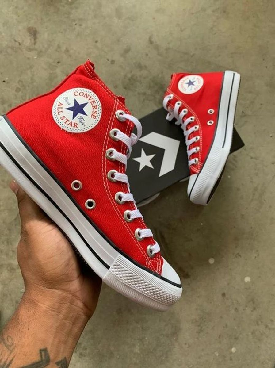 All star vermelho store cano alto 37