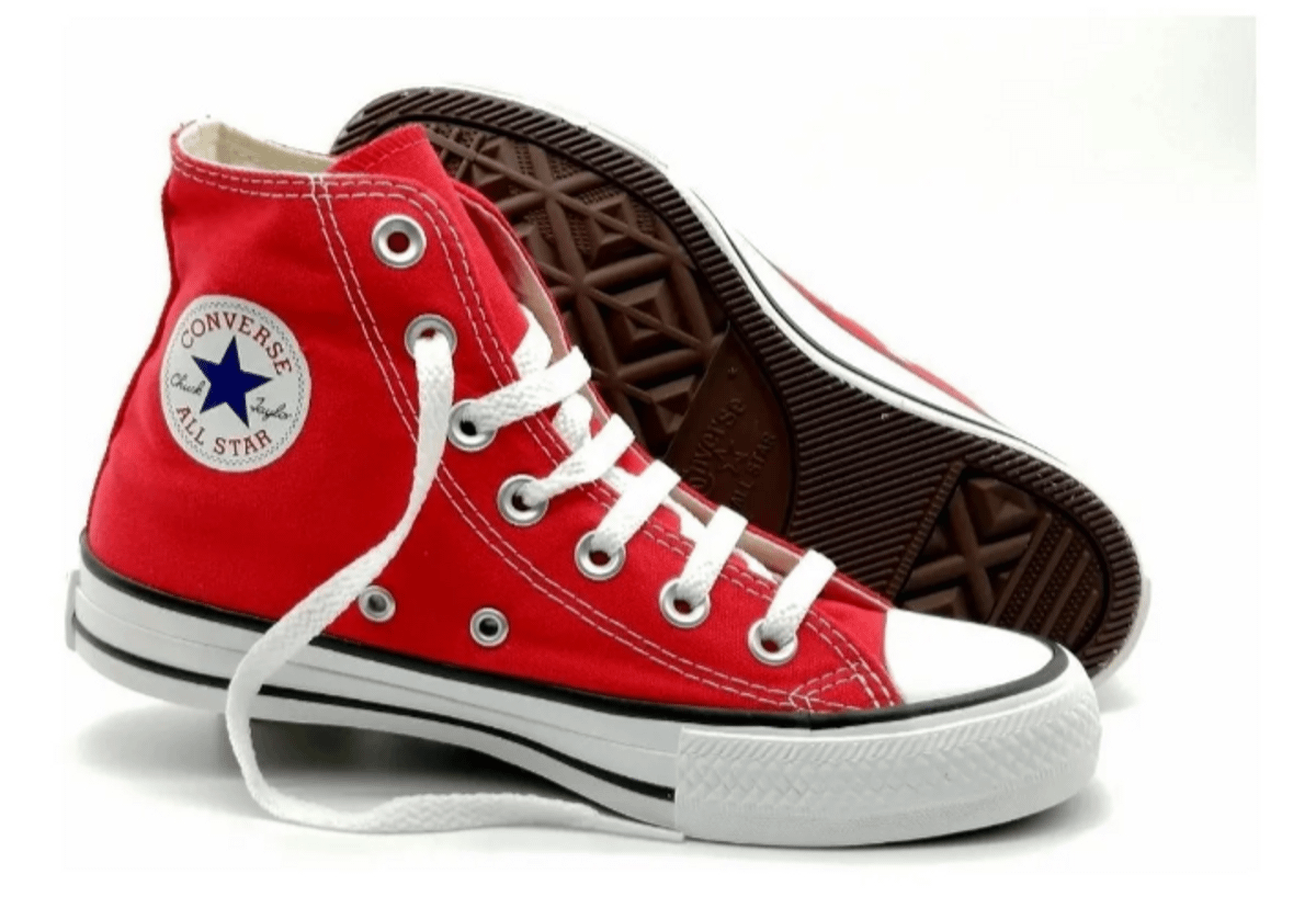 all star vermelho cano alto 35