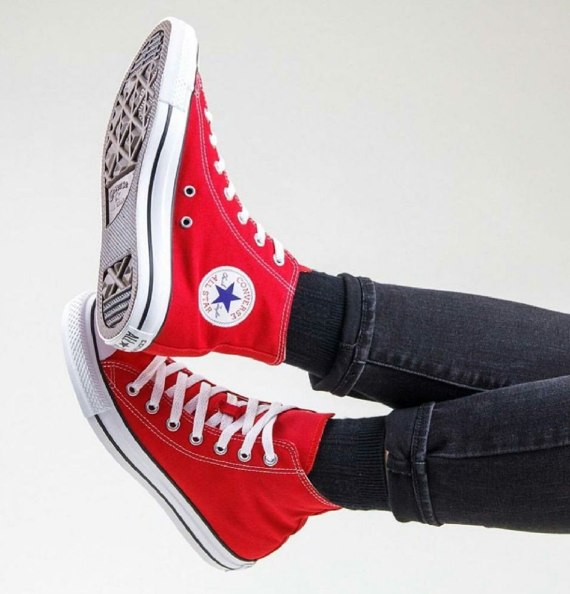 all star vermelho cano alto feminino