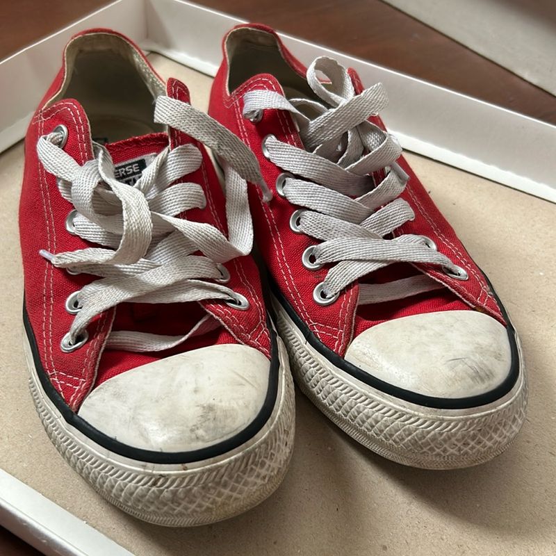 All Star Tenis Baixo Vermelho Tênis Converse All Star Cano Baixo