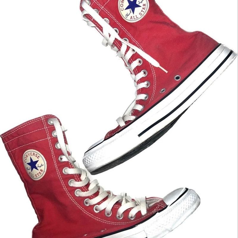 Tenis all star hot sale cano longo vermelho