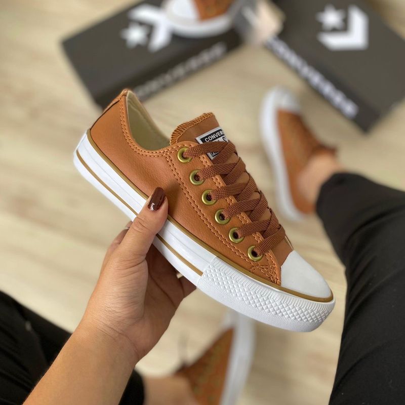 Tênis All Star Converse Caramelo Couro Tênis All Star Caramelo - Main Image