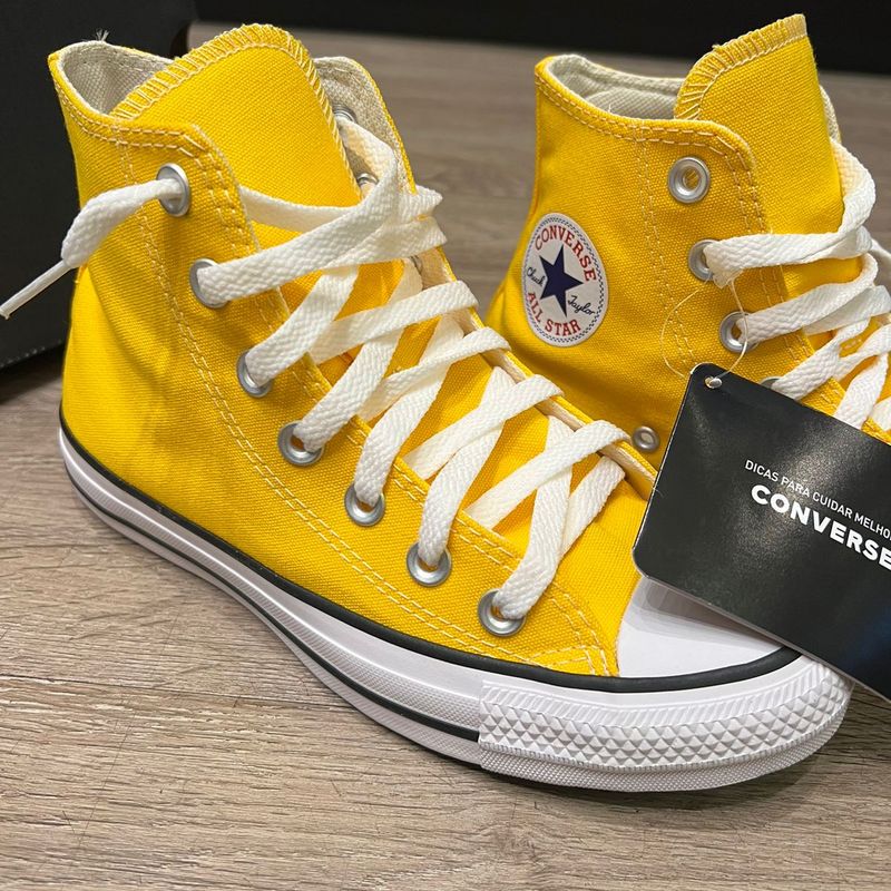 Tênis Converse All Star Cano Alto - Amarelo - Chuck Taylor