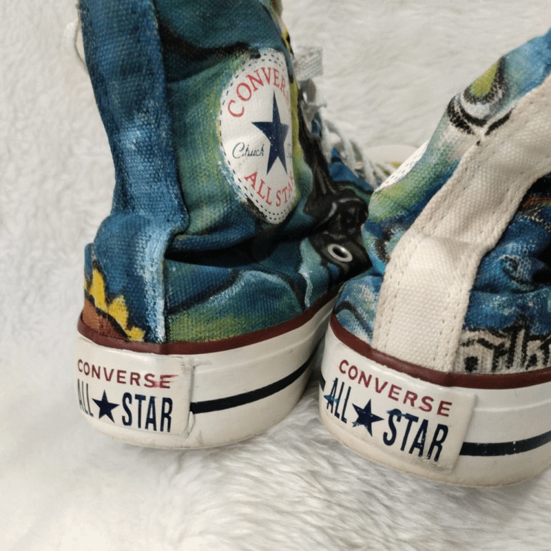 Tenis All Star Chuck Taylor Personalizado Pintado a Mão Van Gogh Tênis  Feminino Converse Usado 110323922 enjoei