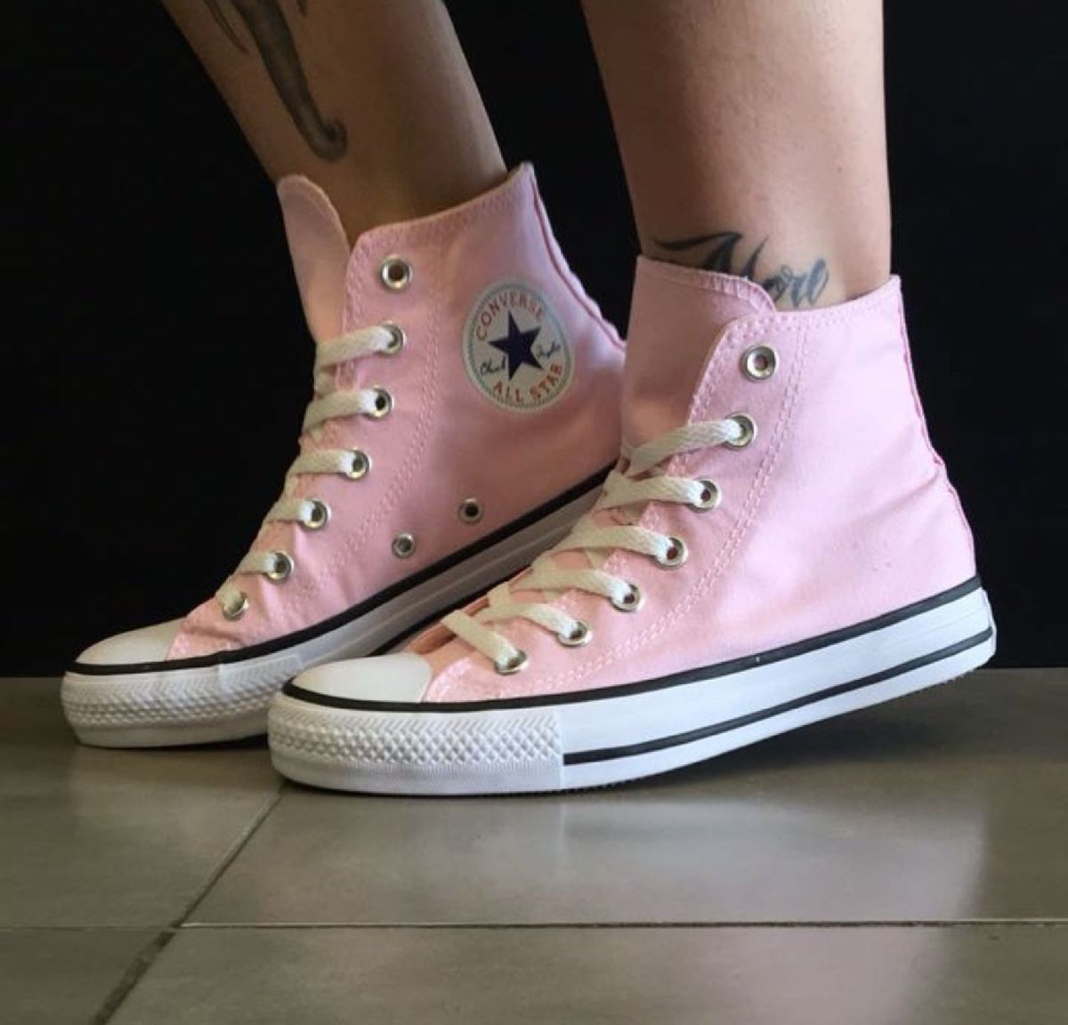all star rosa claro