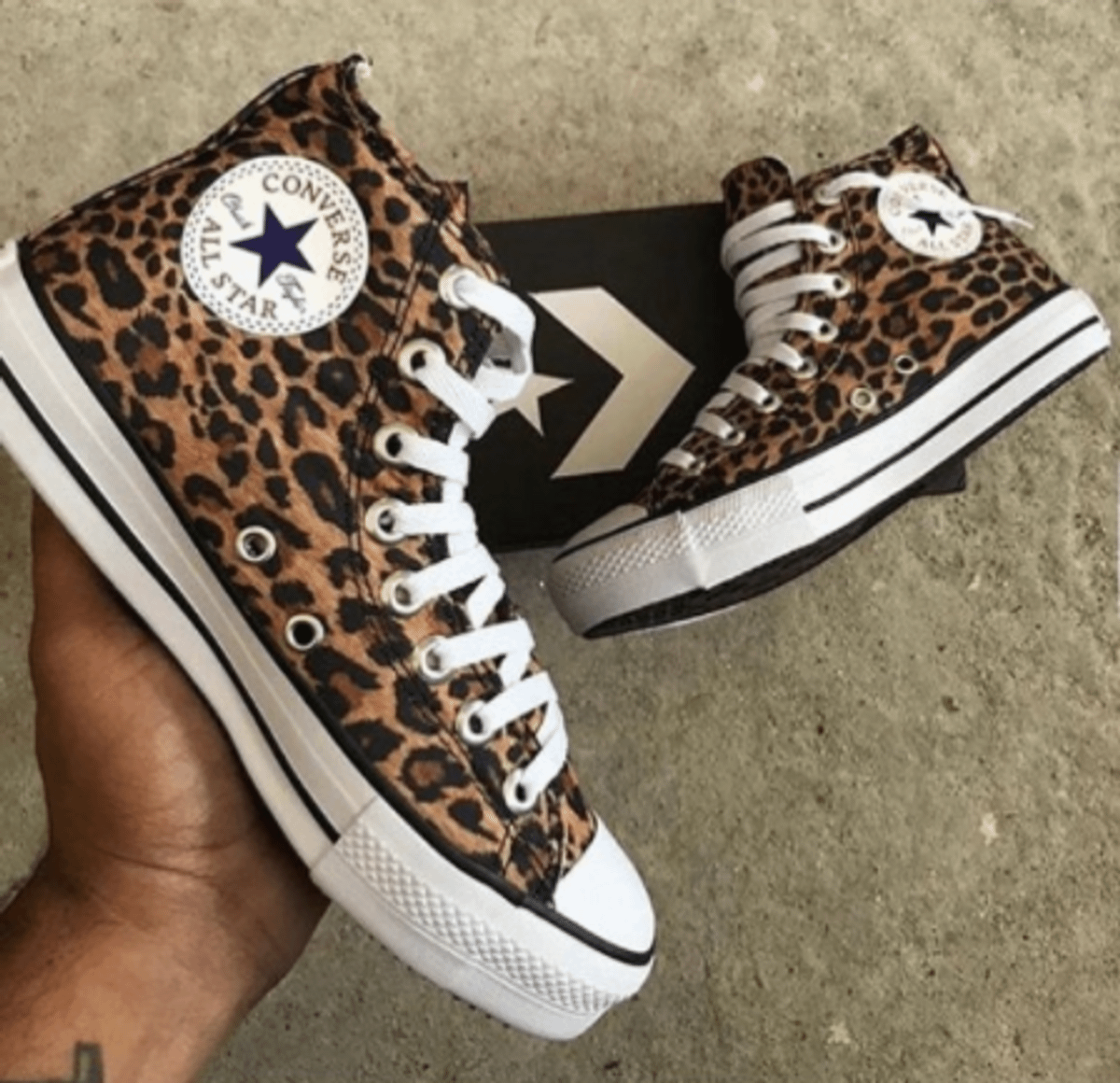 all star cano alto animal print