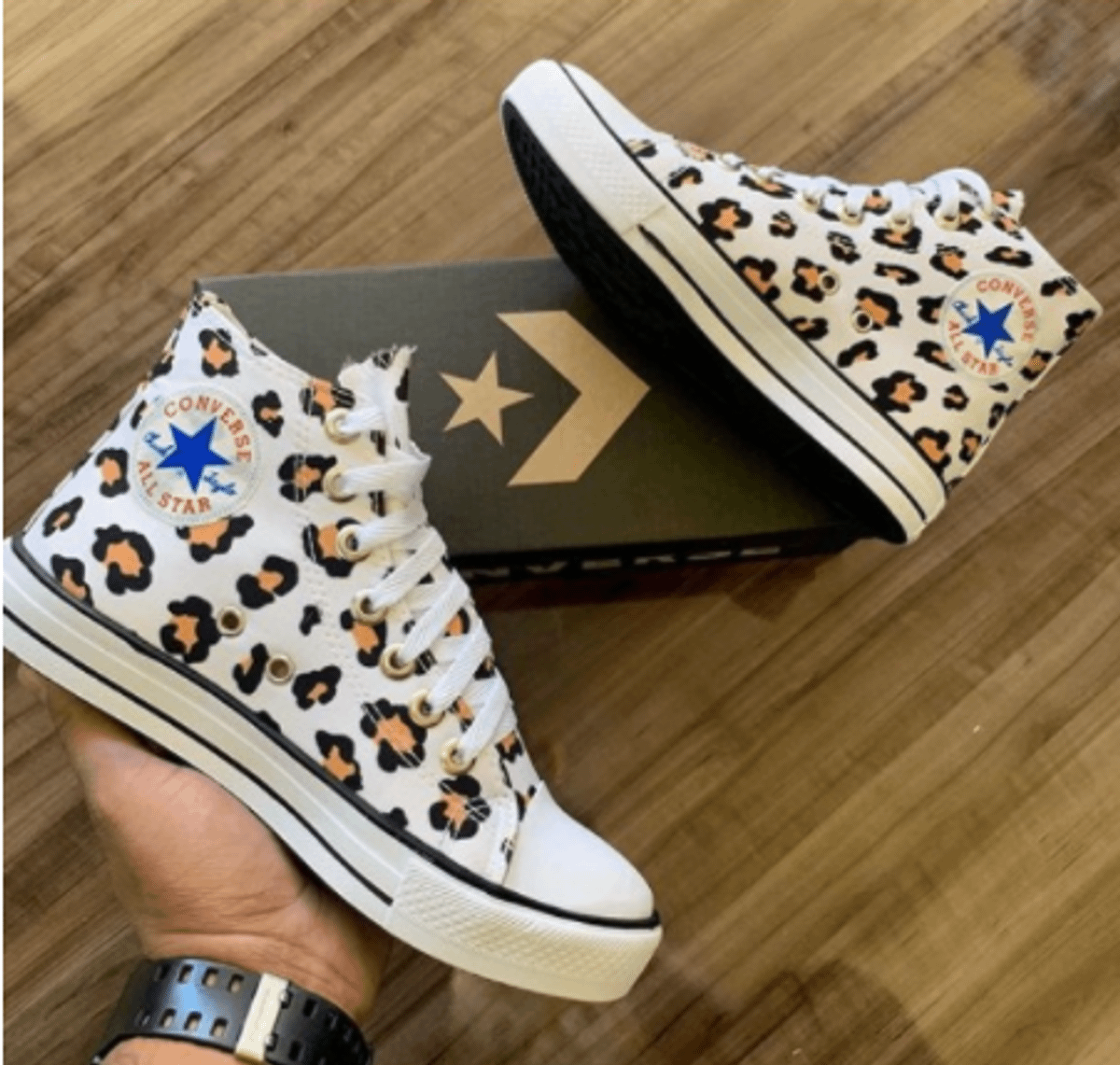 Tênis All Star Converse Cano Alto Animal Print Onça/tigre 37 | Tênis