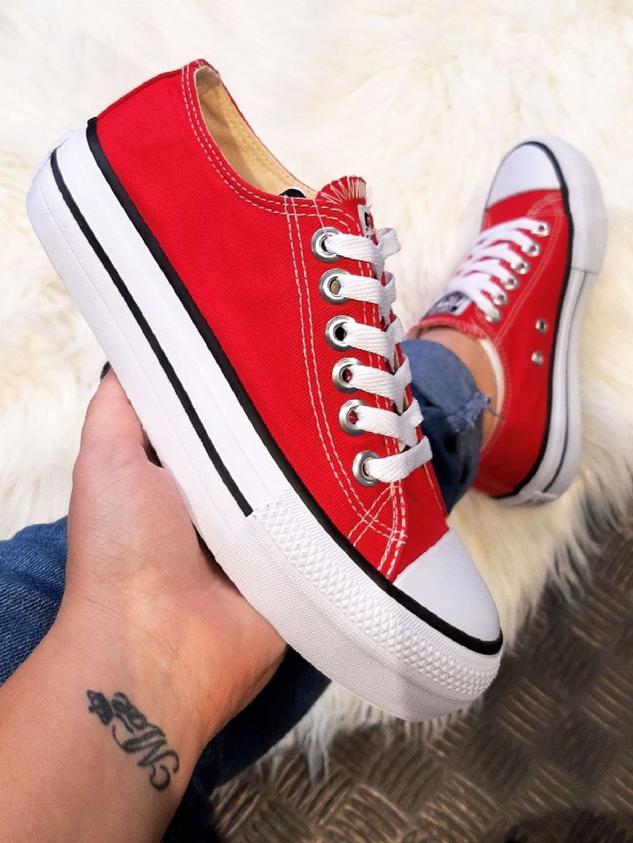 all star plataforma vermelho