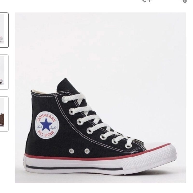 Tenis All Star Feminino Cano Alto Preto Tênis Cano Alto Converse