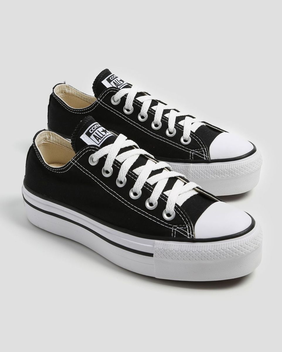 all star converse preto plataforma