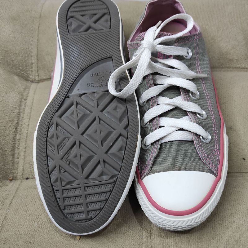 All star hot sale cinza e rosa