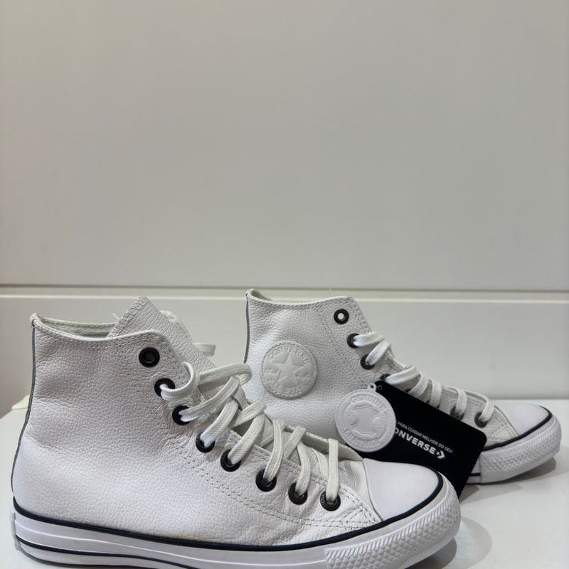 Star Branco All Star Cano Longo Couro Cano Alto All Star Couro