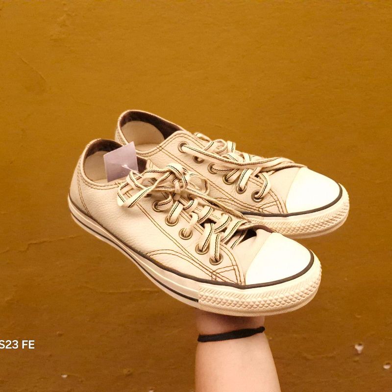 Converse All All Star Couro 35 Chuck Taylor All Star Couro Branco