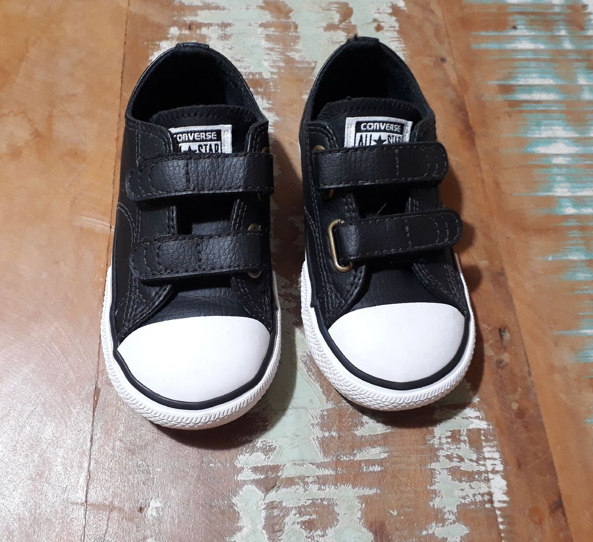 Tênis All Star Converse em Couro Preto Número 22 | Calçado Infantil para  Meninos All Star Converse Nunca Usado 33456595 | enjoei