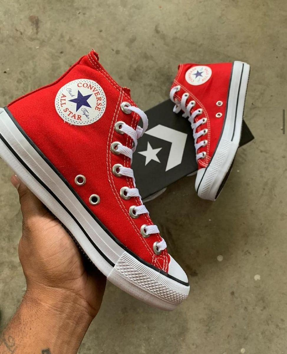 all star cano alto vermelho 34