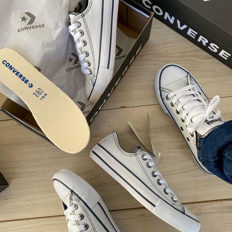 Tênis All Star Couro Branco Chuck Taylor Converse Nunca Usado