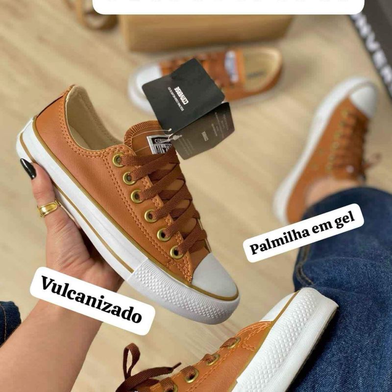 Chuck Taylor All Star Couro Caramelo Tênis All Star Caramelo Couro - Main Image