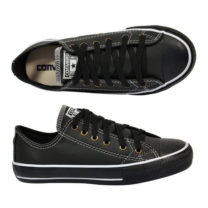 Tenis all star masculino de store couro preto