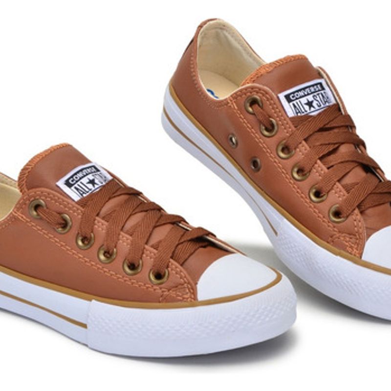 Tênis all star couro sales feminino