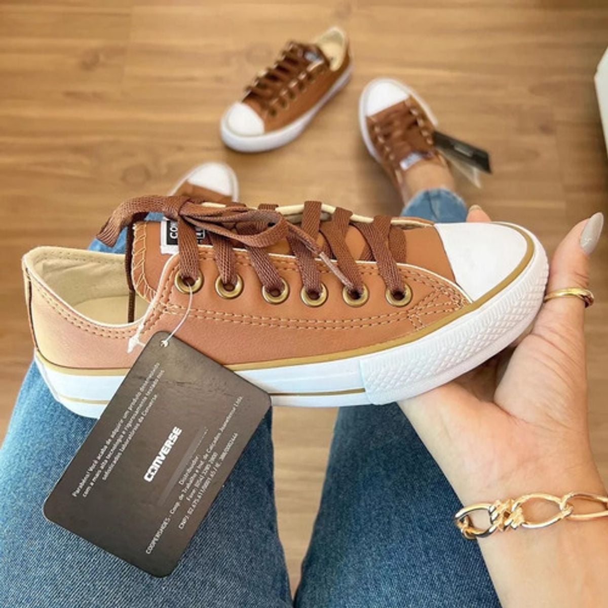 Tenis All Star Couro Marrom Feminino 34 Ao 39 Premium | Tênis Feminino ...